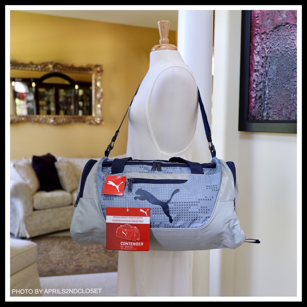 PUMA LOGO DUFFEL GYM TRAVEL BAG - Picture 2 of 8